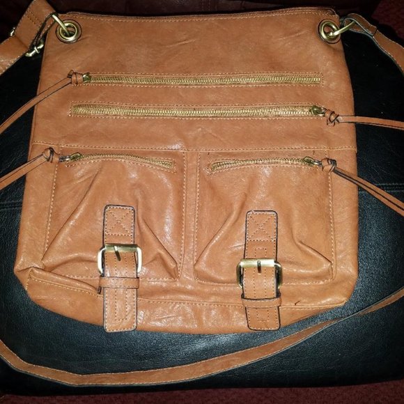 "BUENO" FAUX ⁹                               LEATHER CROSS-SHOULDER PURSE - Picture 1 of 5
